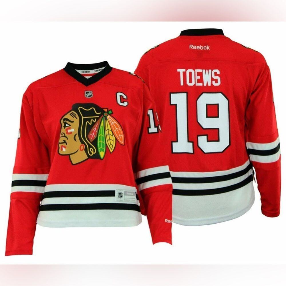 Reebok NHL Youth Chicago Blackhawks Jonathan Toews #19 Jersey, Red Size L/XL